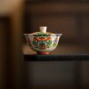 887 (1) Elegant Ceramic Thangka Pattern 120ml Gaiwan