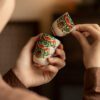 887 (12) Elegant Ceramic Thangka Pattern 120ml Gaiwan