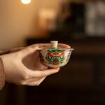 Elegant Ceramic Thangka Pattern 120ml Gaiwan