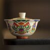 887 (25) Elegant Ceramic Thangka Pattern 120ml Gaiwan