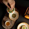 887 (27) Elegant Ceramic Thangka Pattern 120ml Gaiwan