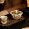 887 (28) Elegant Ceramic Thangka Pattern 120ml Gaiwan