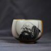 Fully Hand-painted Ceramic Bodhidharma 120ml Tea Cup Pre-Order