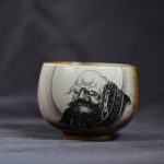 Fully Hand-painted Ceramic Bodhidharma 120ml Tea Cup Pre-Order