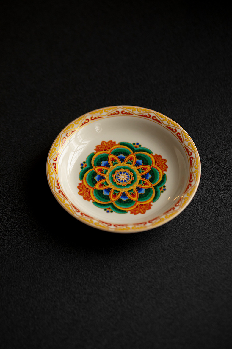 详情-07 Elegant Ceramic Thangka Pattern 120ml Gaiwan