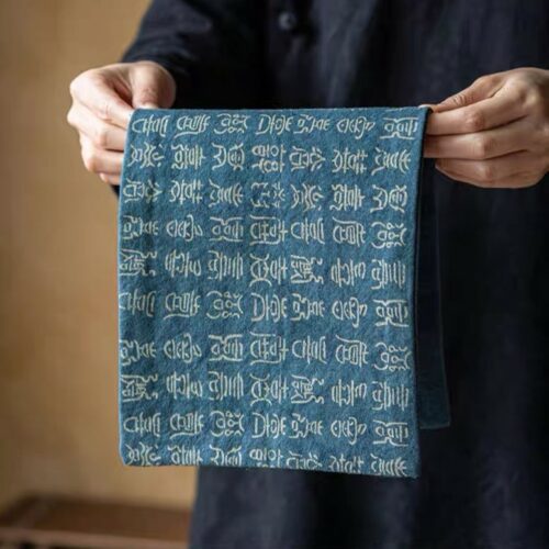 详情-10 Chinese Style Fabric Calligraphy Tea Mat