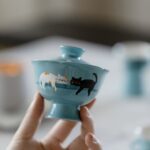 Creative Design Ceramic Dreamy Kitty 120ml Gaiwan