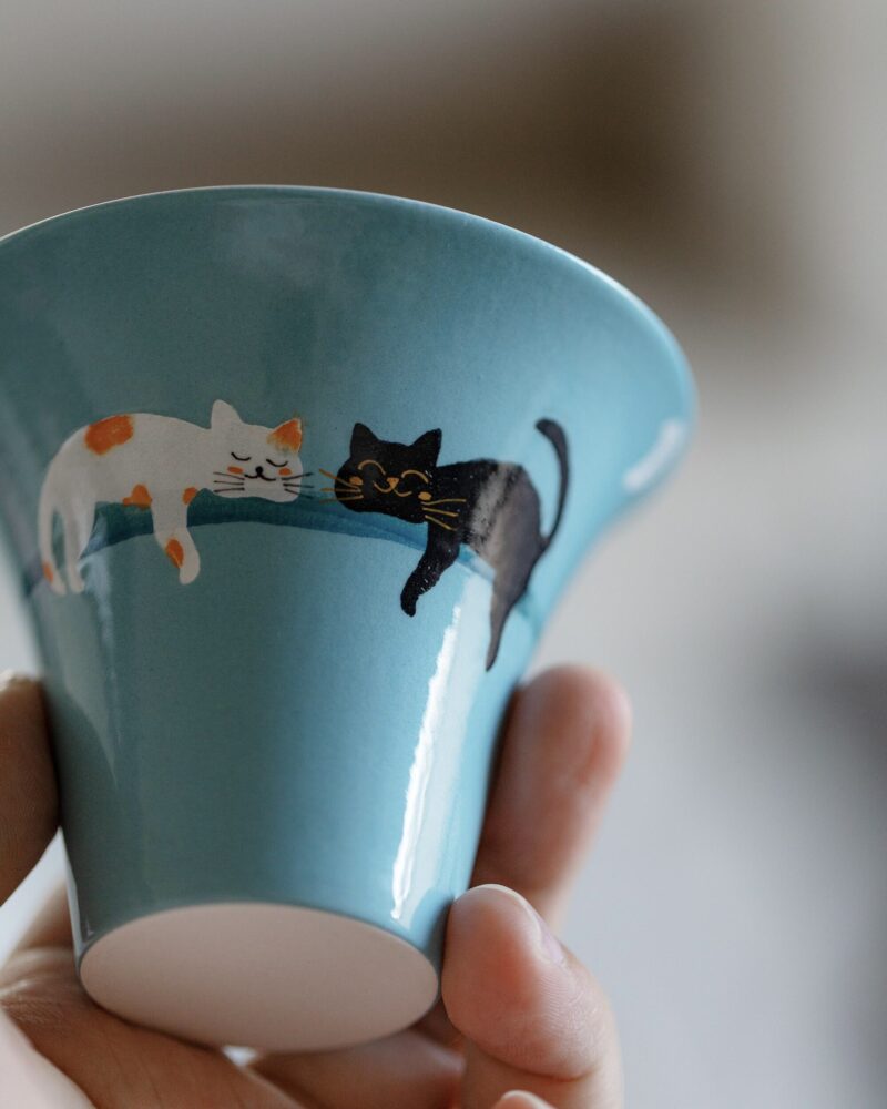 Creative Design Ceramic Dreamy Kitty 120ml Gaiwan
