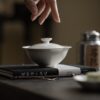 Grey Glaze Ceramic White Tea 120ml Gaiwan2 Grey Glaze Ceramic White Tea 120ml Gaiwan