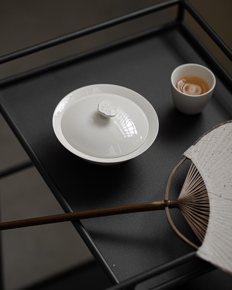 Grey Glaze Ceramic White Tea 120ml Gaiwan4 Grey Glaze Ceramic White Tea 120ml Gaiwan