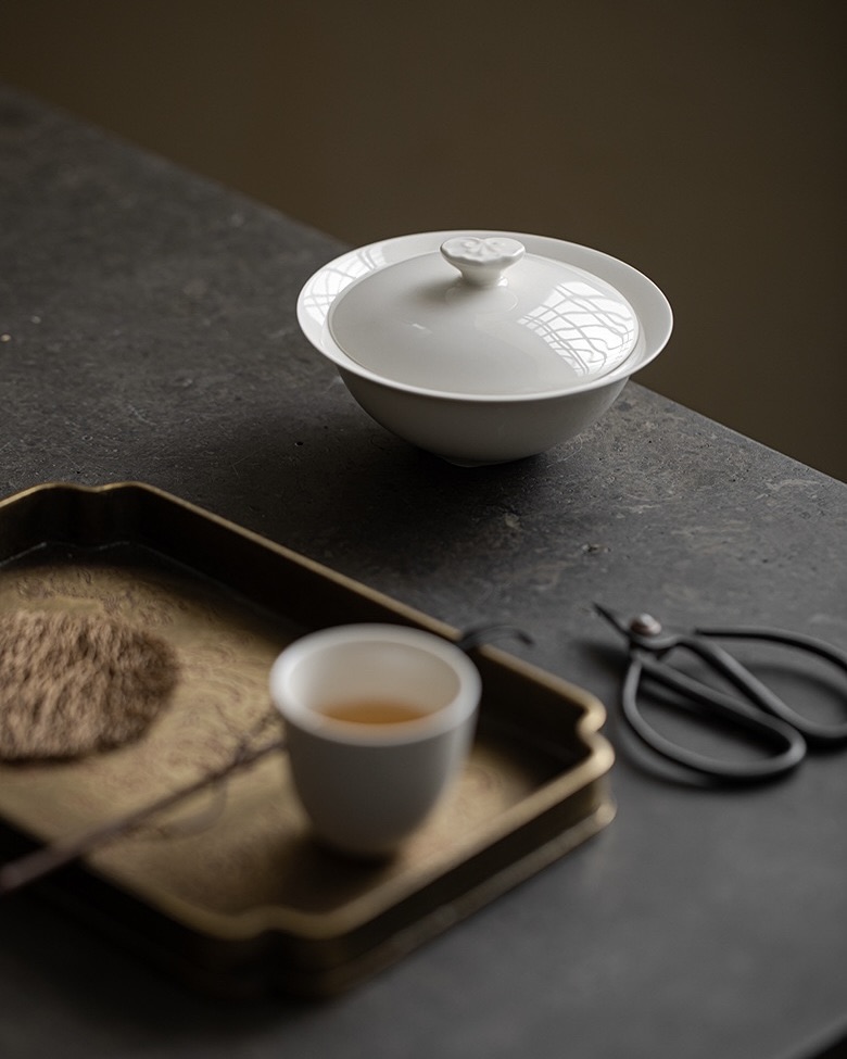 Grey Glaze Ceramic White Tea 120ml Gaiwan6 Grey Glaze Ceramic White Tea 120ml Gaiwan