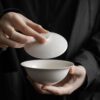 Grey Glaze Ceramic White Tea 120ml Gaiwan8 Grey Glaze Ceramic White Tea 120ml Gaiwan