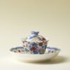 Handmade Dou Cai Ceramic Flowers and Butterfly 120ml Gaiwan12 Handmade Dou Cai Ceramic Flowers and Butterfly 120ml Gaiwan