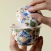 Handmade Dou Cai Ceramic Flowers and Butterfly 120ml Gaiwan4 Handmade Dou Cai Ceramic Flowers and Butterfly 120ml Gaiwan
