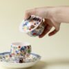 Handmade Dou Cai Ceramic Flowers and Butterfly 120ml Gaiwan7 Handmade Dou Cai Ceramic Flowers and Butterfly 120ml Gaiwan
