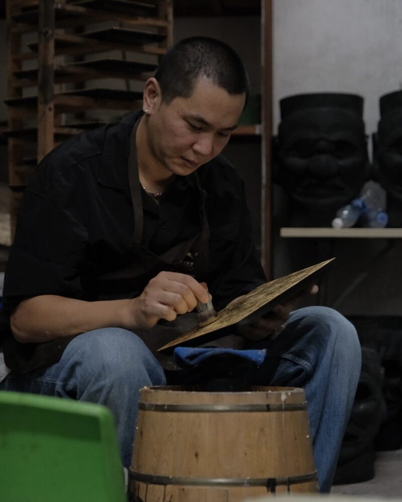 Handmade Traditional Lacquer Wood Golden Leaf Tea Tray12 Handmade Traditional Lacquer Wood Golden Leaf Tea Tray