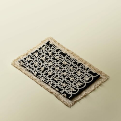 Japanese Style Embroidered Hemp Cotten Ocean Weave 2pcs Tea Mat1 Japanese Style Embroidered Hemp Cotten Ocean Weave 2pcs Tea Mat