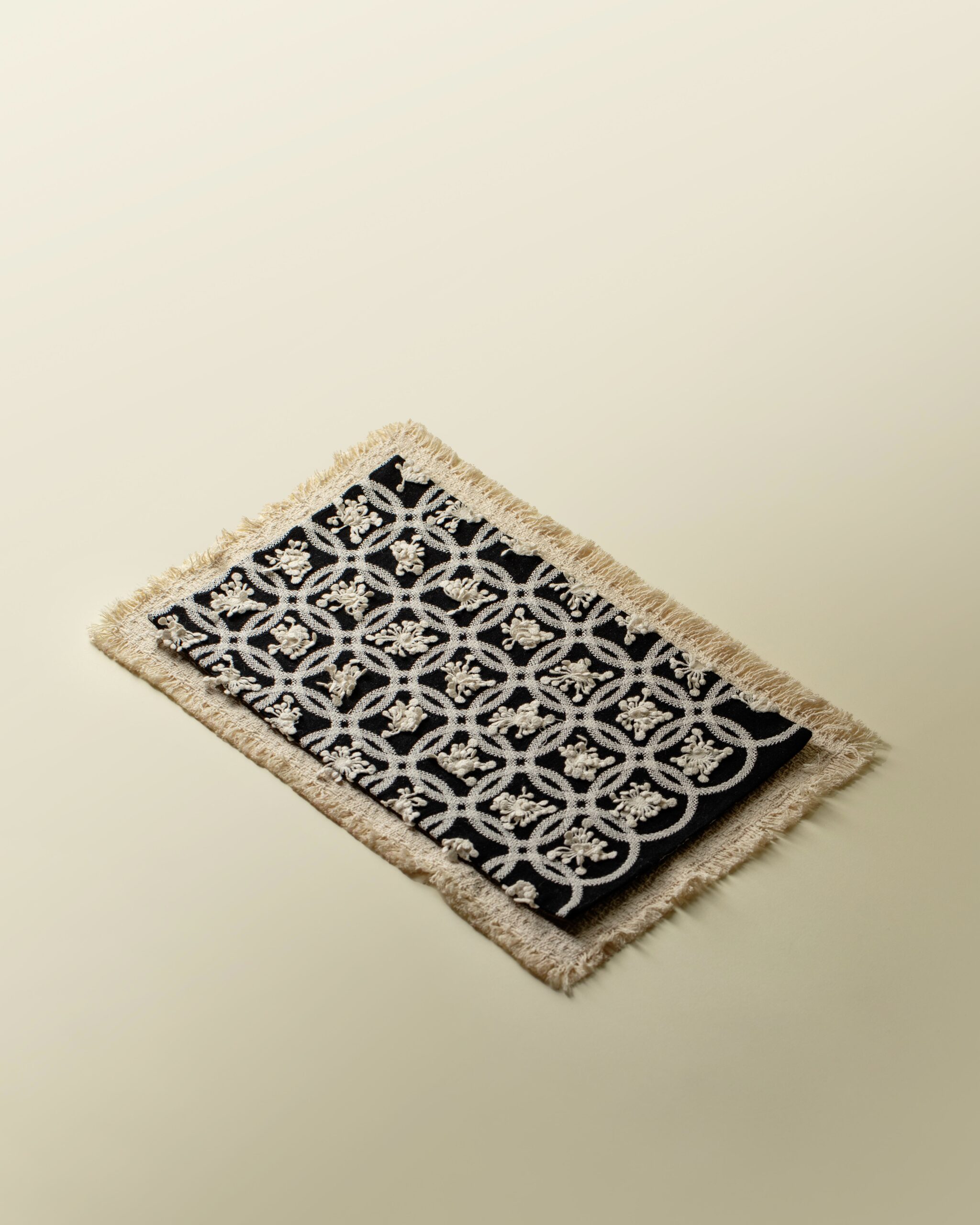 Japanese Style Embroidered Hemp Cotten Ocean Weave 2pcs Tea Mat1 Japanese Style Embroidered Hemp Cotten Ocean Weave 2pcs Tea Mat