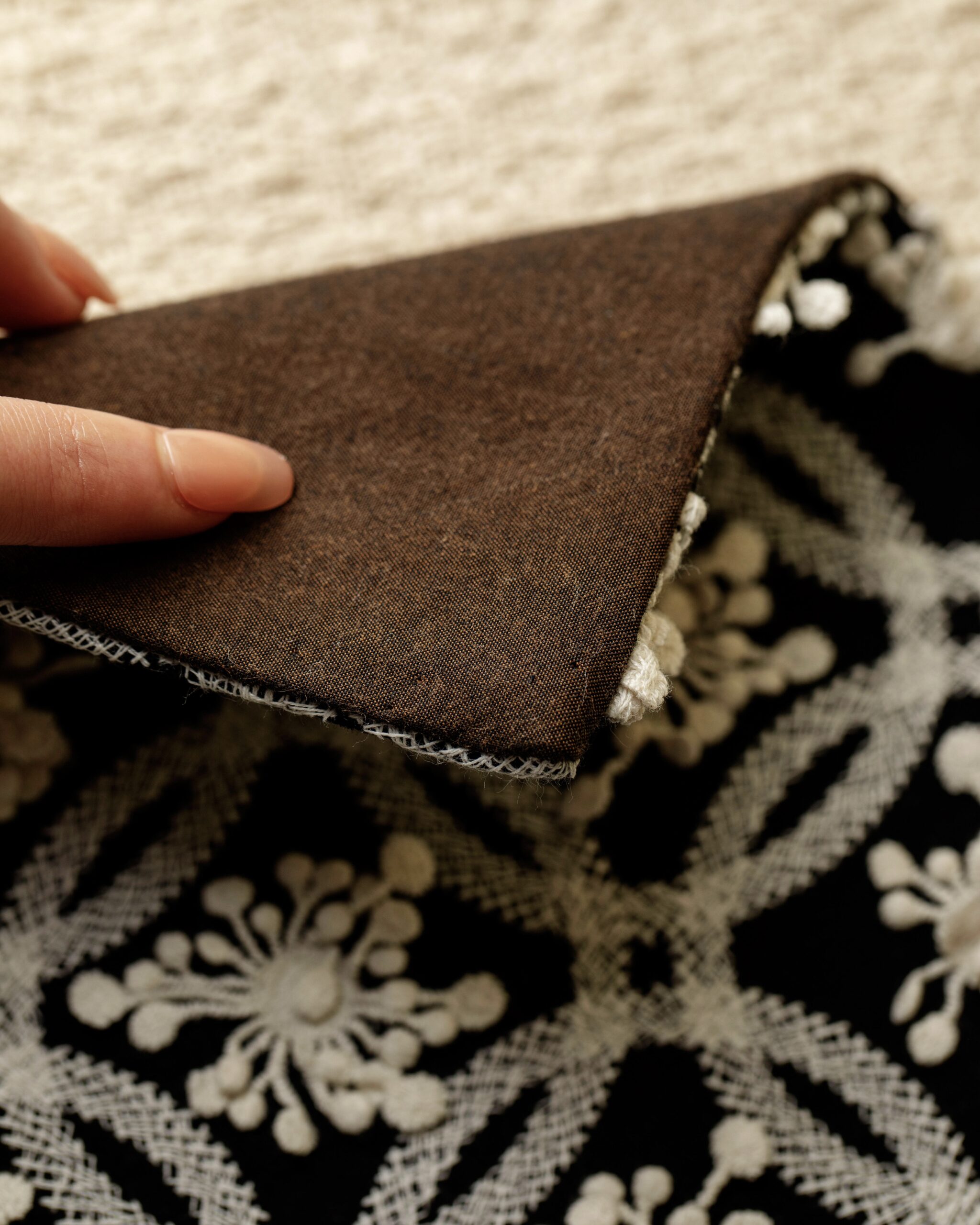 Japanese Style Embroidered Hemp Cotten Ocean Weave 2pcs Tea Mat5 Japanese Style Embroidered Hemp Cotten Ocean Weave 2pcs Tea Mat