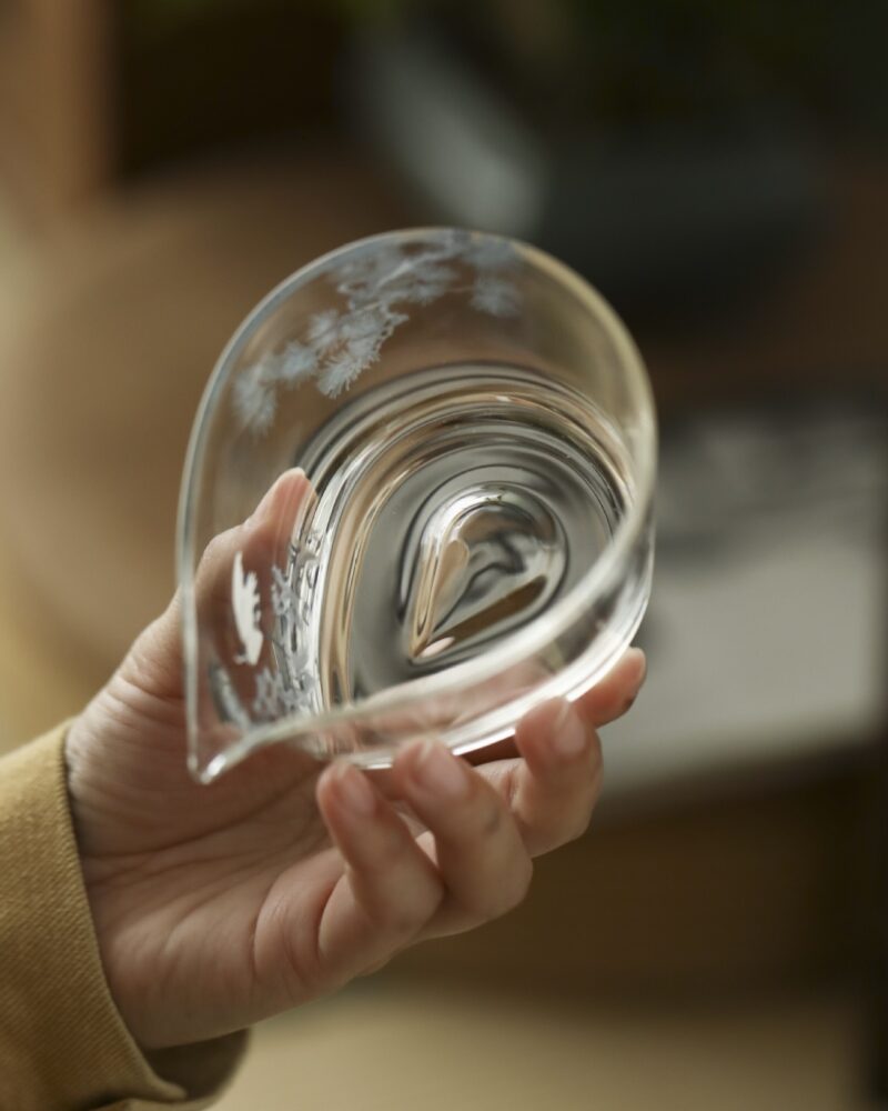 Anti-Scald Glass Bamboo Poem 230ml Fair Cup Gong Dao Bei