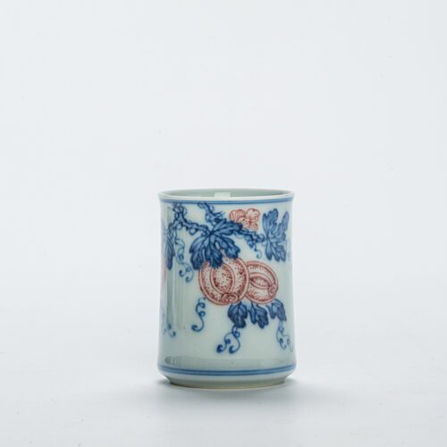 Hand-painted Qinghua Ceramic Watermelon Pattern 30ml Aroma Tea Cup