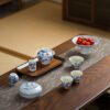 914 (16) Hand-painted Qinghua Ceramic Watermelon Pattern 140ml Gaiwan