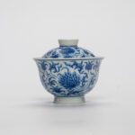 Hand-painted Qinghua Ceramic Twined Chrysanthemum 90ml Gaiwan