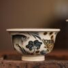 Gold Painting Qinghua Hand-painted Ceramic Fish and Algae 120ml Host Tea Cup