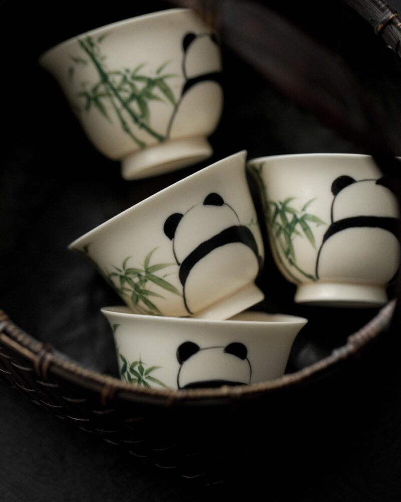 Hand-painted Ceramic Panda & Bamboo 180ml Chinese Teapot7 Hand-painted Ceramic Panda & Bamboo 180ml Chinese Teapot