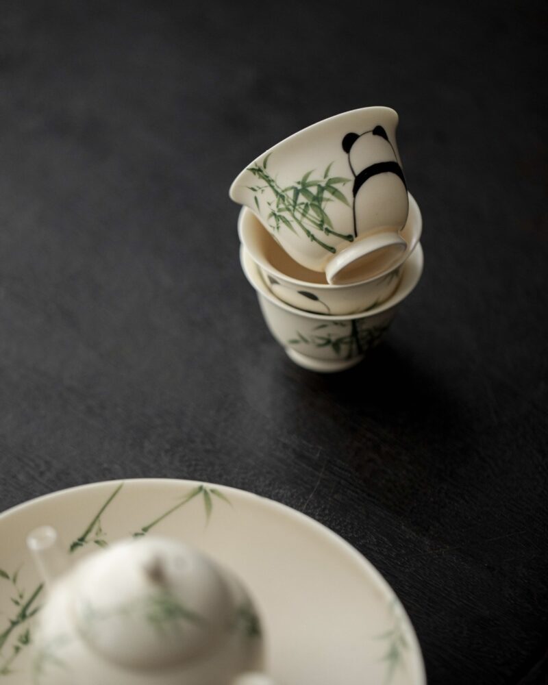 Hand-painted Ceramic Panda & Bamboo 180ml Chinese Teapot9 Hand-painted Ceramic Panda & Bamboo 180ml Chinese Teapot