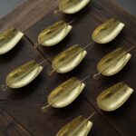 Handmade Hammered Texture Brass ChaZe Set