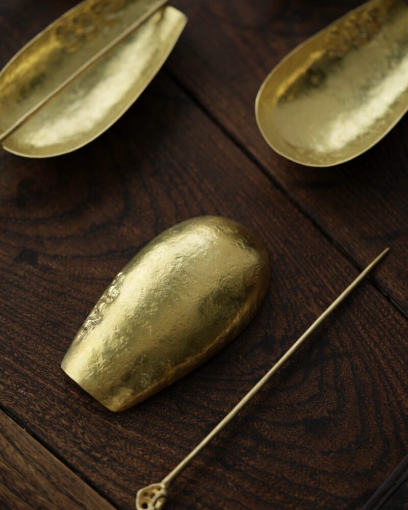 Handmade Hammered Texture Brass ChaZe Set5 Handmade Hammered Texture Brass ChaZe Set