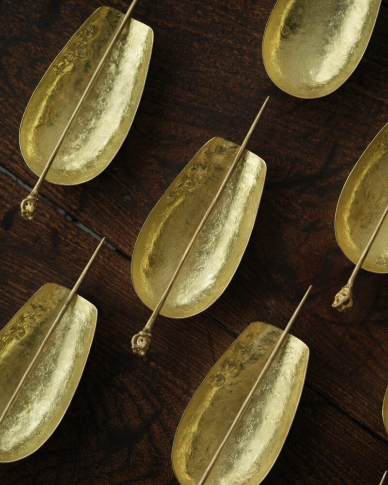 Handmade Hammered Texture Brass ChaZe Set6 Handmade Hammered Texture Brass ChaZe Set