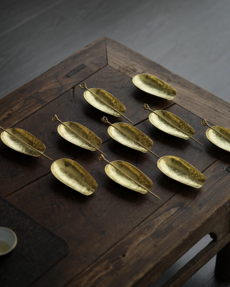 Handmade Hammered Texture Brass ChaZe Set9 Handmade Hammered Texture Brass ChaZe Set