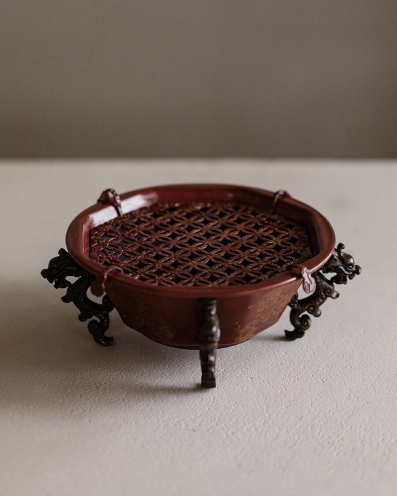 Vintage Style Handmade Copper Dragon Stand Tea Boat1 Vintage Style Handmade Copper Dragon Stand Tea Boat