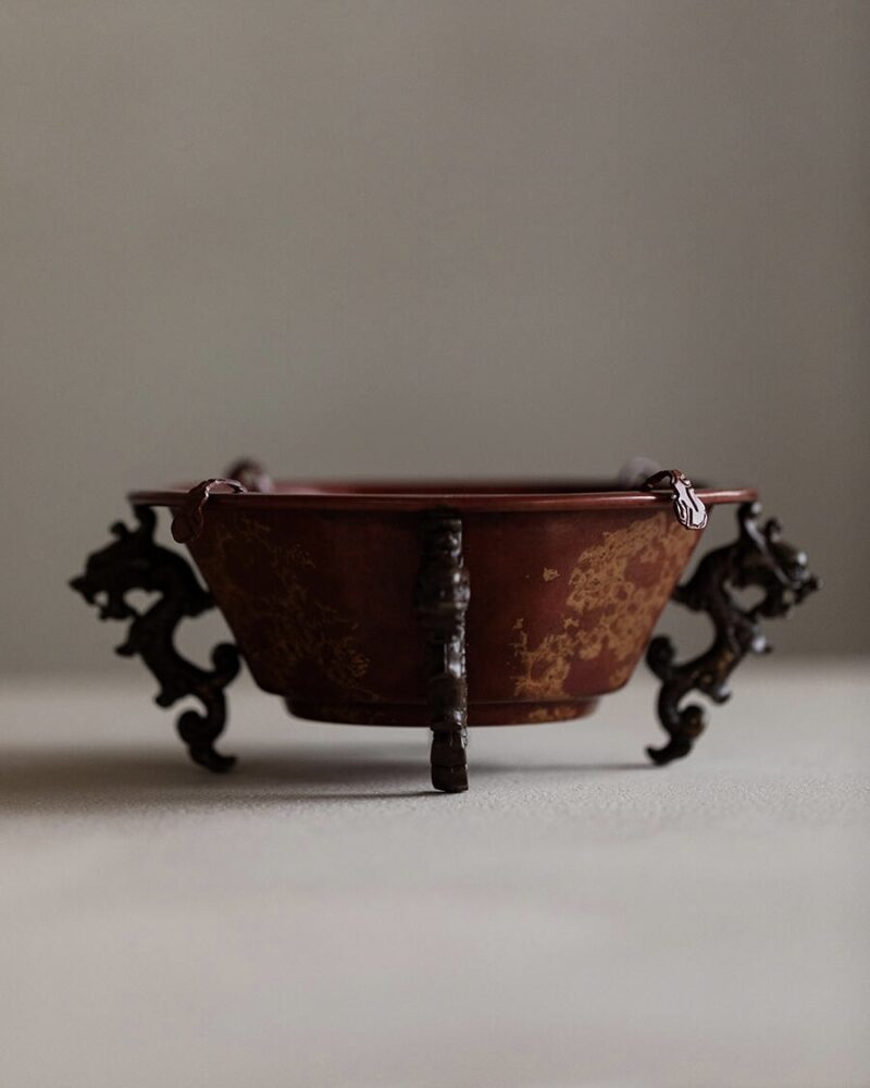 Vintage Style Handmade Copper Dragon Stand Tea Boat6 Vintage Style Handmade Copper Dragon Stand Tea Boat