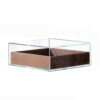 主图-05 Glass Display Storage Cabinet with Black Walnut Drawers – Tea Table Organizer Unit