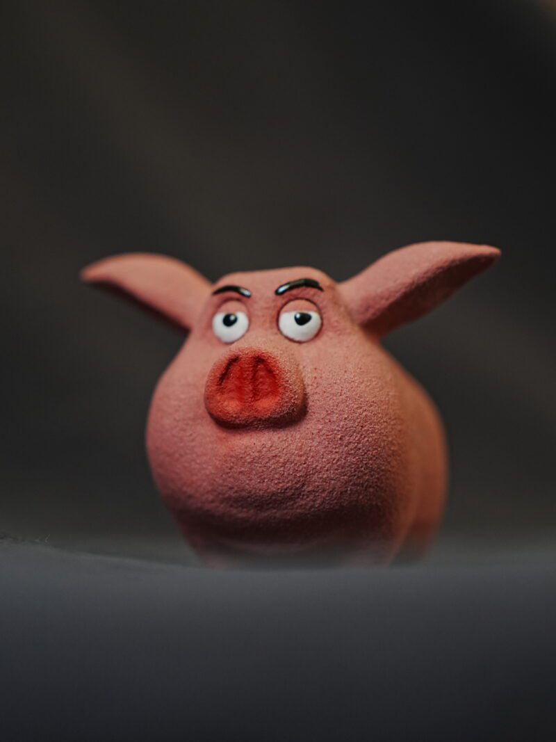 940 (5) Handmade Zisha Yixing Clay Fly Pigg Tea Pet