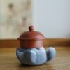 941 (19) Japanese Style Zisha Yixing Clay Kitten teapet