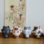Japanese Style Zisha Yixing Clay Kitten teapet