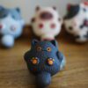 941 (9) Japanese Style Zisha Yixing Clay Kitten teapet