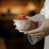 Chinese Red Ceramic Bamboo 150ml Gaiwan2 Chinese Red Ceramic Bamboo 150ml Gaiwan