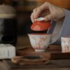 Chinese Red Ceramic Bamboo 150ml Gaiwan3 Chinese Red Ceramic Bamboo 150ml Gaiwan
