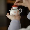 Chinese Red Ceramic Bamboo 150ml Gaiwan7 Chinese Red Ceramic Bamboo 150ml Gaiwan