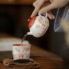 Chinese Red Ceramic Bamboo 150ml Gaiwan9 Chinese Red Ceramic Bamboo 150ml Gaiwan