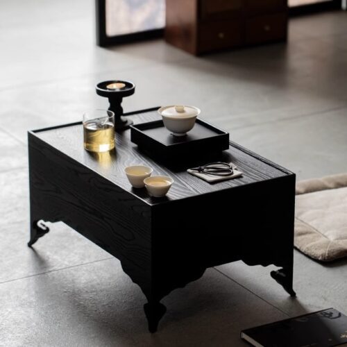 Elegant Japanese Style Ash Wood Gongfu Tea Table With Drawer1 Elegant Japanese Style Ash Wood Gongfu Tea Table With Drawer