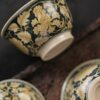 Hand-painted Qinghua Underglaze Golden Ceramic Twined Lotus 130ml Gaiwan5 Hand-painted Qinghua Underglaze Golden Ceramic Twined Lotus 130ml Gaiwan Set