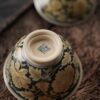 Hand-painted Qinghua Underglaze Golden Ceramic Twined Lotus 130ml Gaiwan6 Hand-painted Qinghua Underglaze Golden Ceramic Twined Lotus 130ml Gaiwan Set