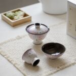 Japanese Style Powder Glaze Ceramic Winter Jasmine 100ml Gaiwan