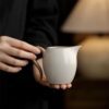 Ru Ware Ceramic Rice Yellow 120ml Gaiwan10 Vintage Style Ru Ware Ceramic Rice Yellow 120ml Gaiwan With Saucer